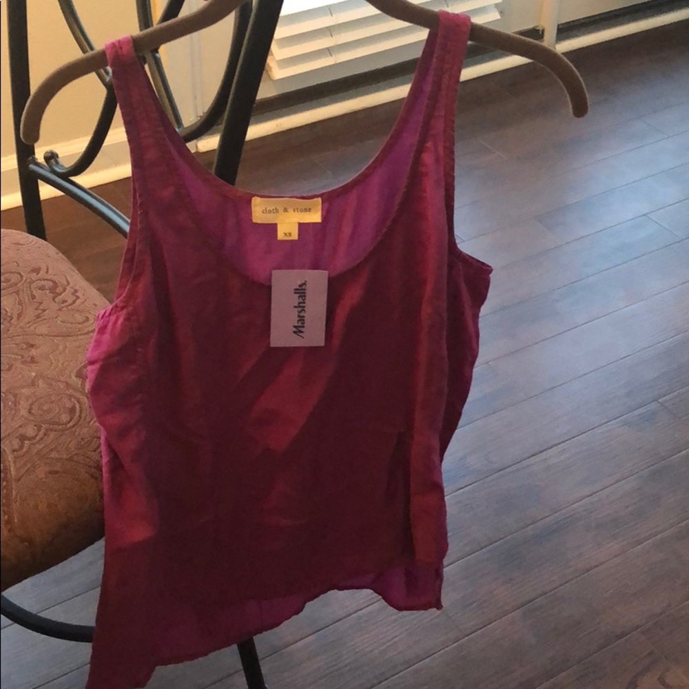 Cloth & Stone Magenta Tank Top